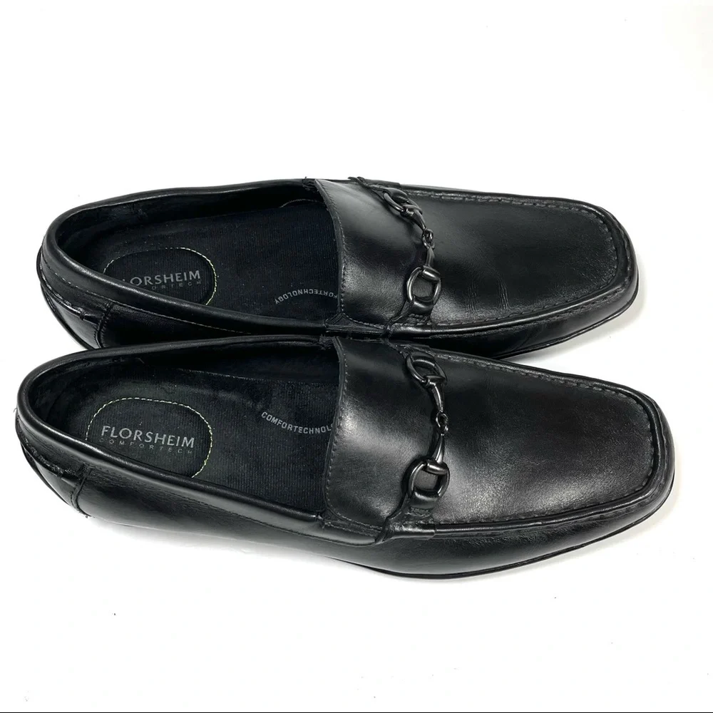 Florsheim‎ Men’s Loafers Horsebit Black Leather Size 11 D